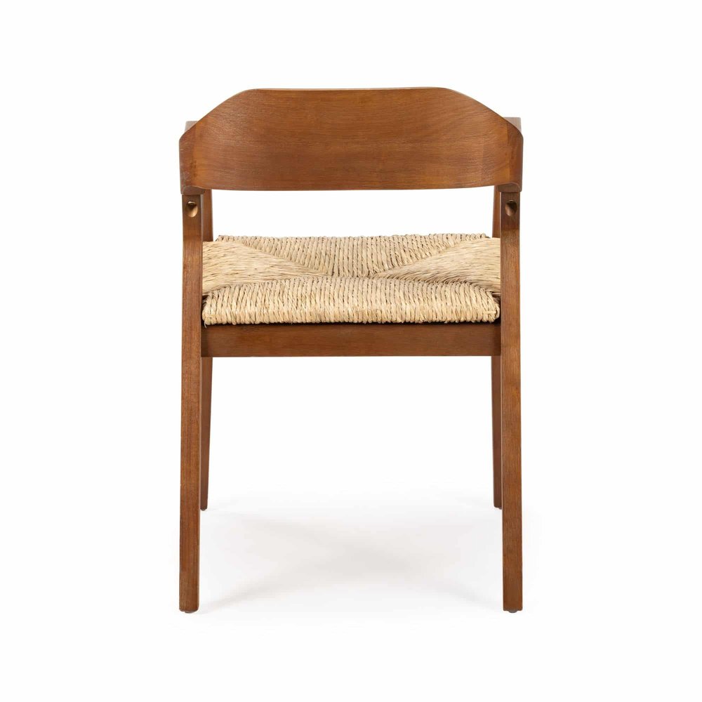 Boraam - Rasmus Dining Rush Armchair - Chestnut Wire-Brush Finish - 77918 view 4