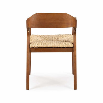 Boraam - Rasmus Dining Rush Armchair - Chestnut Wire-Brush Finish - 77918 view 4