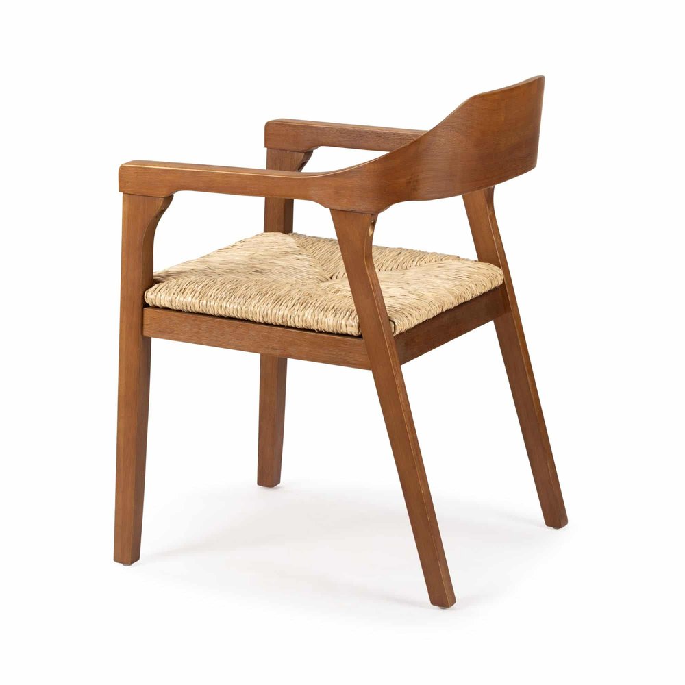 Boraam - Rasmus Dining Rush Armchair - Chestnut Wire-Brush Finish - 77918 view 6