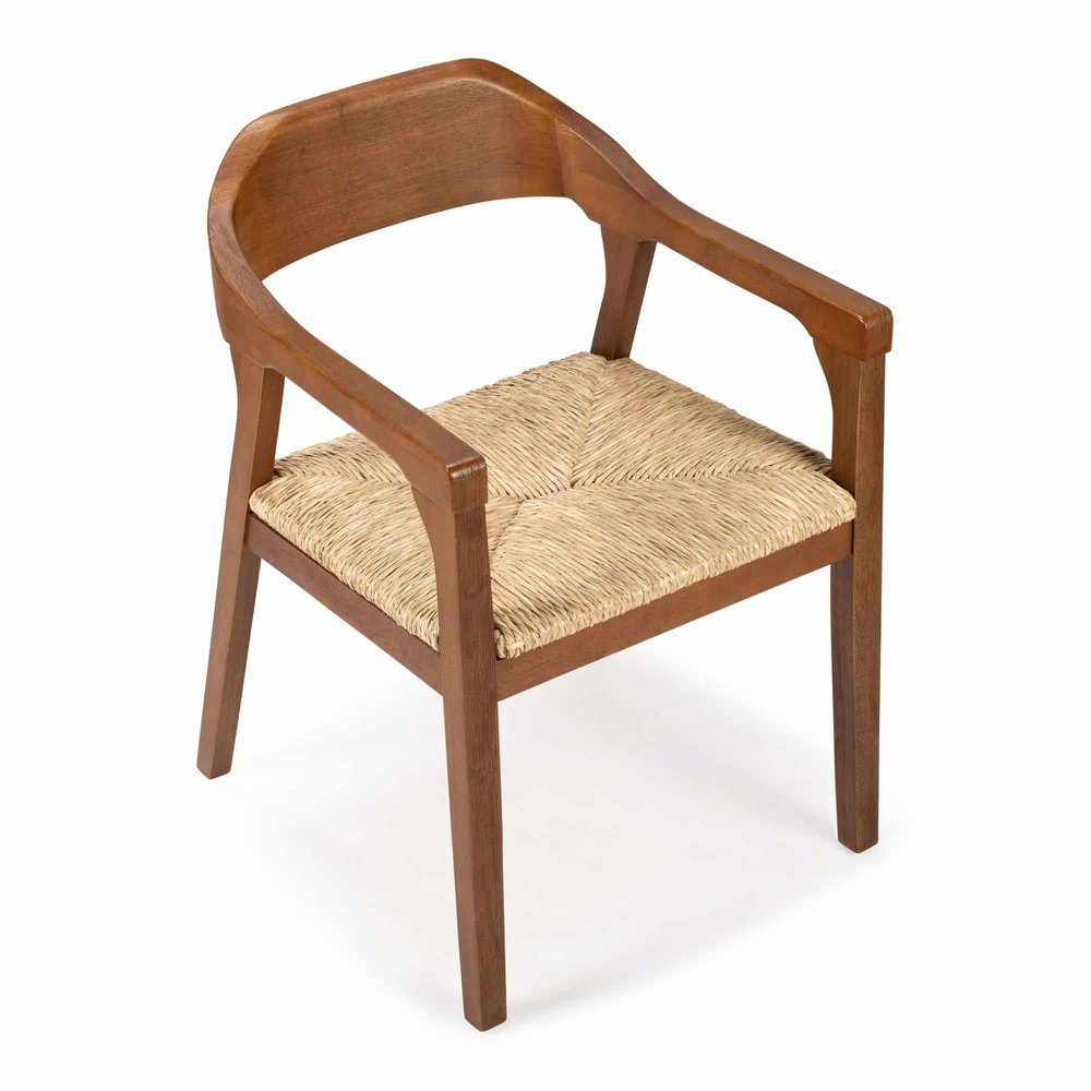 Boraam - Rasmus Dining Rush Armchair - Chestnut Wire-Brush Finish - 77918 view 9