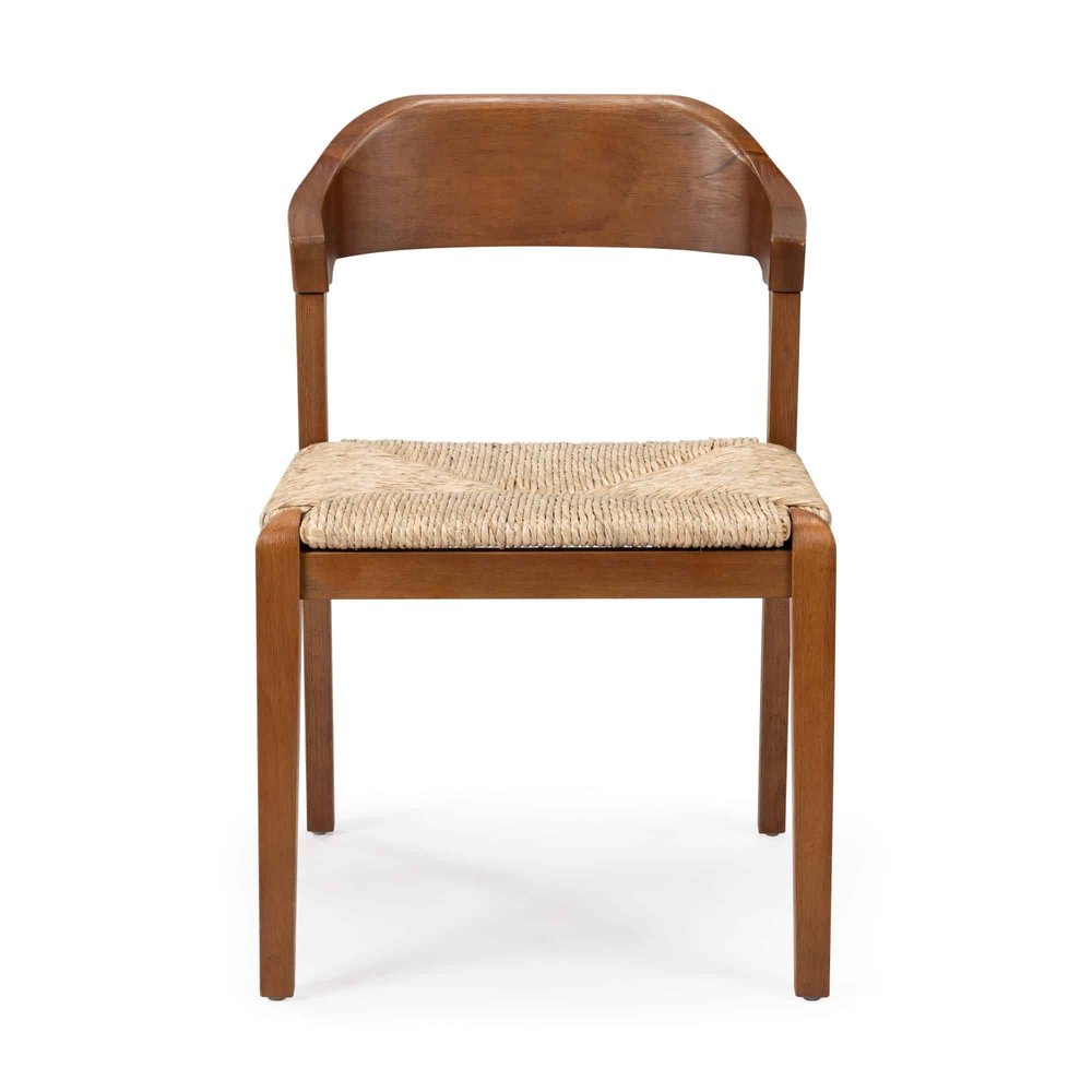 Boraam - Rasmus Dining Rush Side Chair - Chestnut Wire-Brush Finish - 78918 view 2