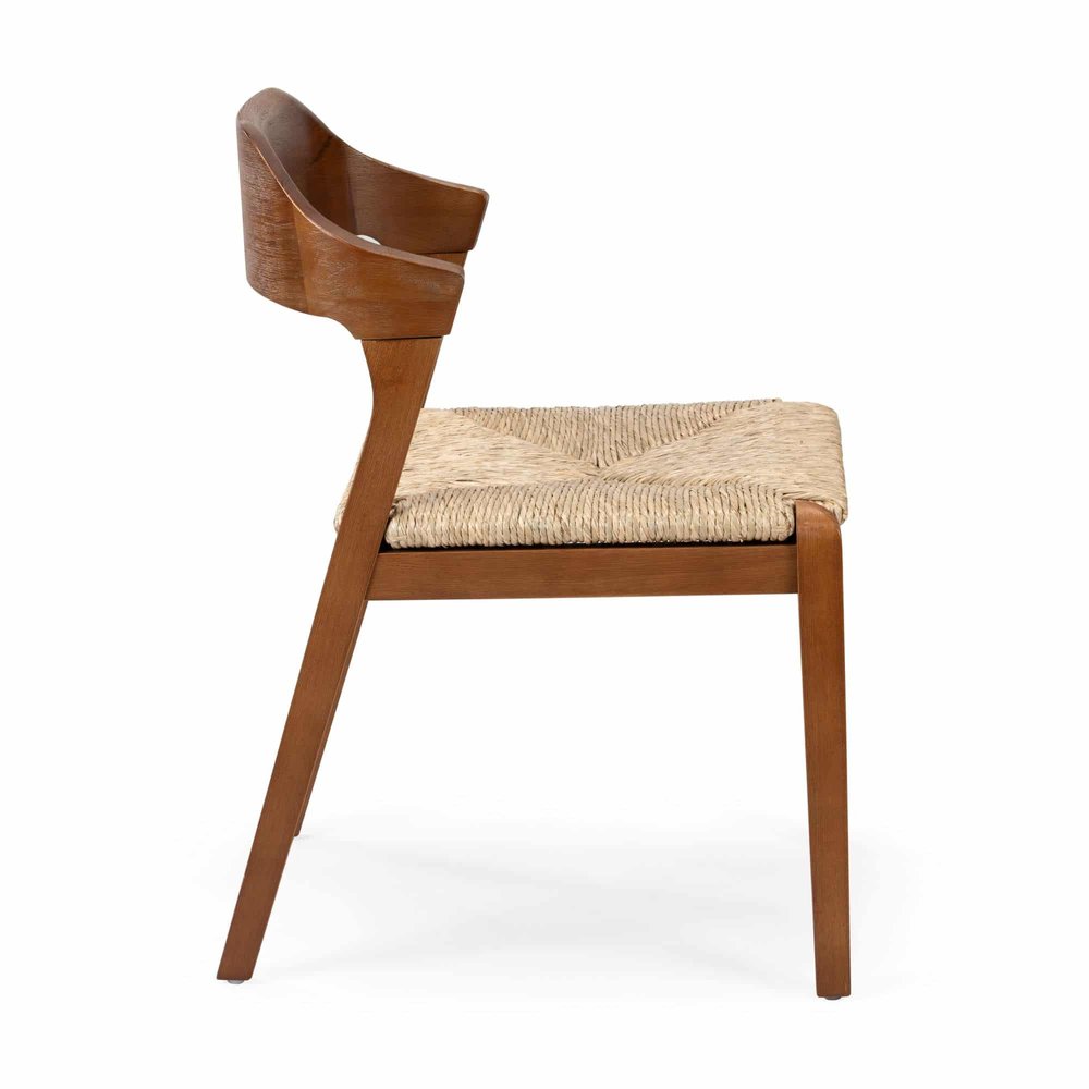 Boraam - Rasmus Dining Rush Side Chair - Chestnut Wire-Brush Finish - 78918 view 3