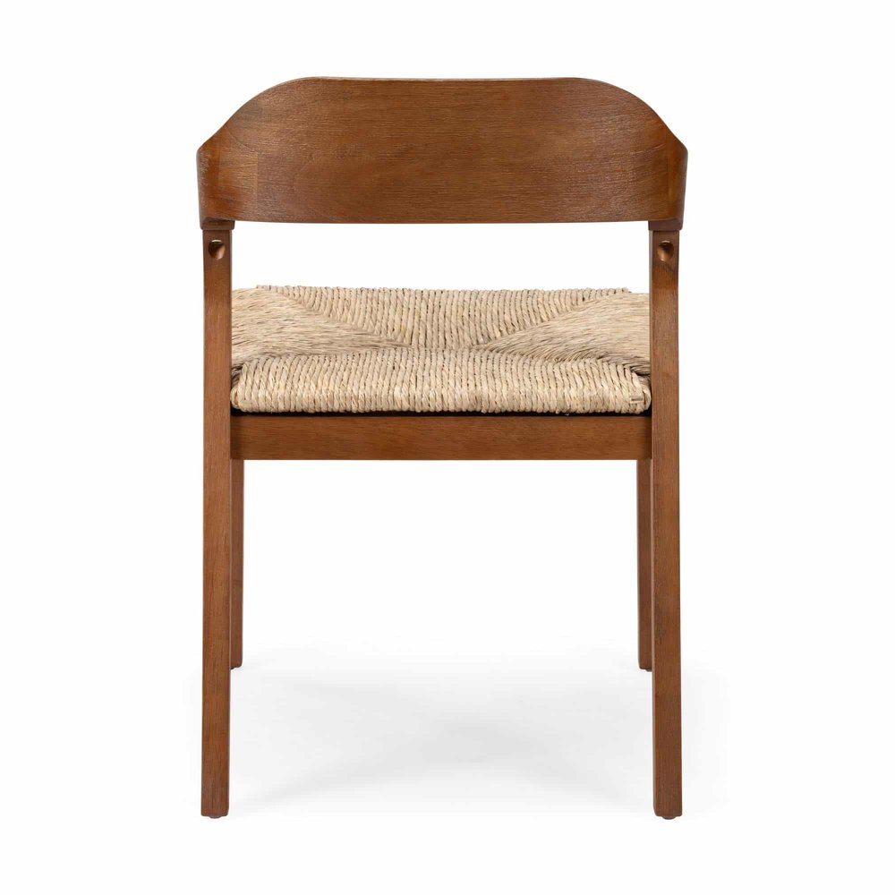 Boraam - Rasmus Dining Rush Side Chair - Chestnut Wire-Brush Finish - 78918 view 4