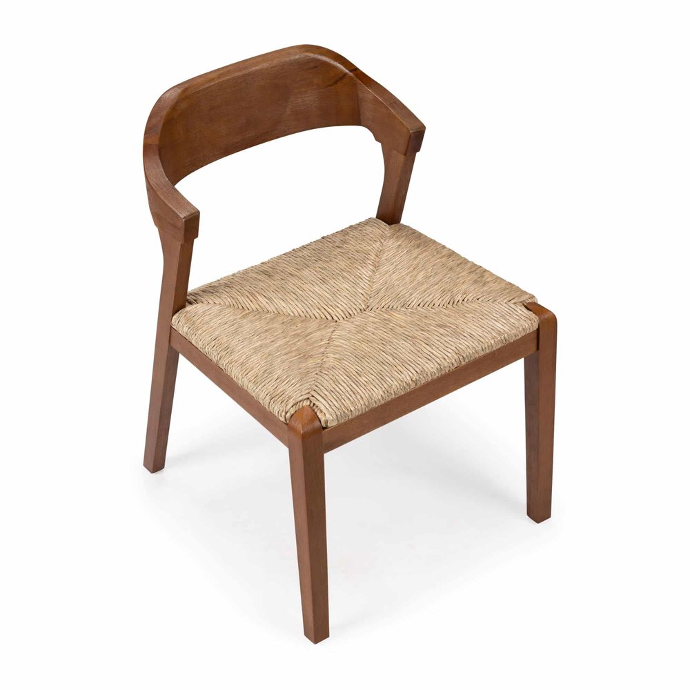 Boraam - Rasmus Dining Rush Side Chair - Chestnut Wire-Brush Finish - 78918 view 8