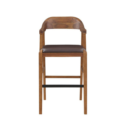 Boraam - Rasmus Wood Bar Stool - Chestnut Wire-Brush Finish - 78029 veiw 3
