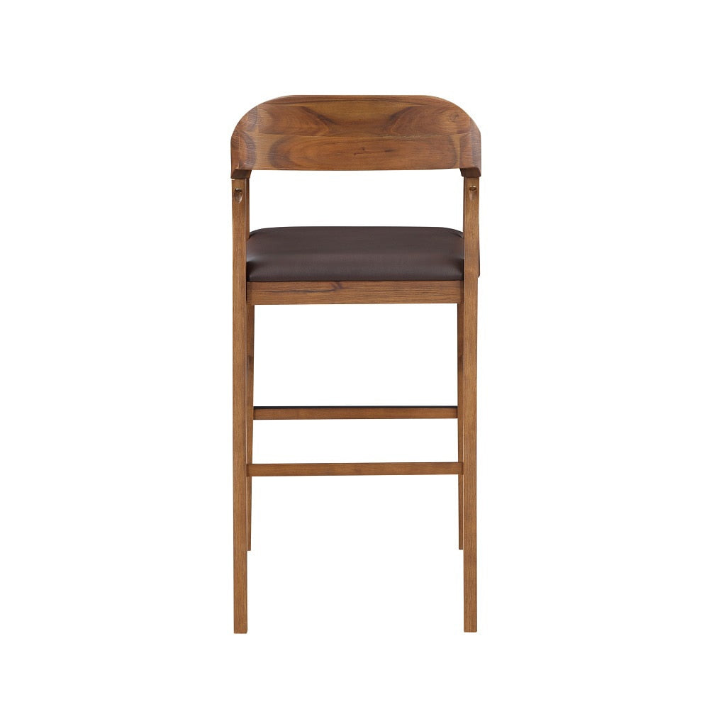 Boraam - Rasmus Wood Bar Stool - Chestnut Wire-Brush Finish - 78029 veiw 5