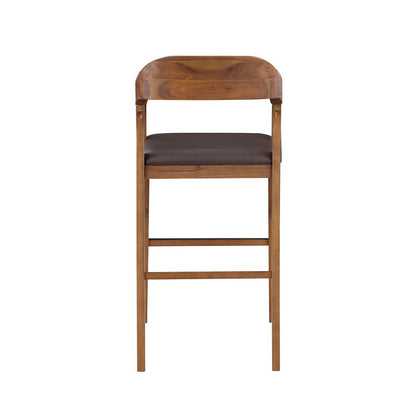 Boraam - Rasmus Wood Bar Stool - Chestnut Wire-Brush Finish - 78029 veiw 5