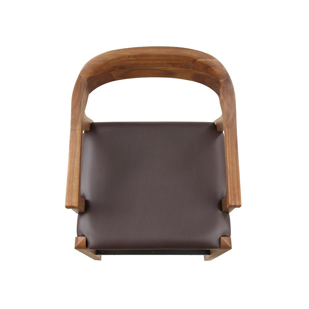 Boraam - Rasmus Wood Bar Stool - Chestnut Wire-Brush Finish - 78029 veiw 6