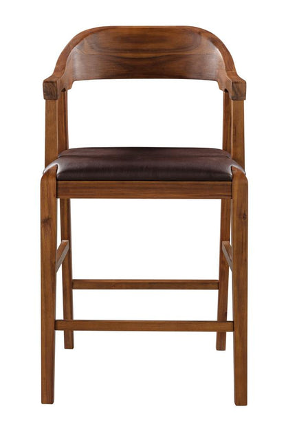 Boraam - Rasmus Wood Counter Stool - Chestnut Wire-Brush Finish - 78024 veiw 3