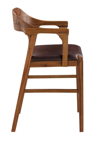 Boraam - Rasmus Wood Counter Stool - Chestnut Wire-Brush Finish - 78024 veiw 4