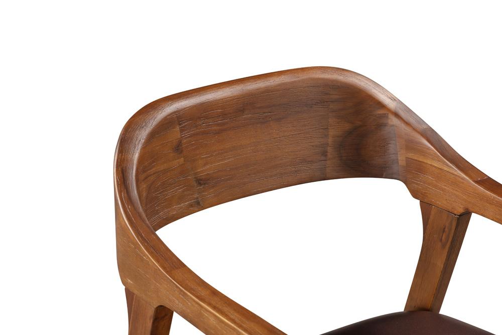 Boraam - Rasmus Wood Counter Stool - Chestnut Wire-Brush Finish - 78024 veiw 5