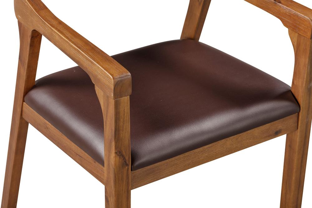 Boraam - Rasmus Wood Counter Stool - Chestnut Wire-Brush Finish - 78024 veiw 6