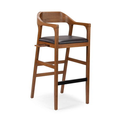 Boraam - Rasmus Wood Extra Tall Bar Stool - Chestnut Wire-Brush Finish - 78034 view 1