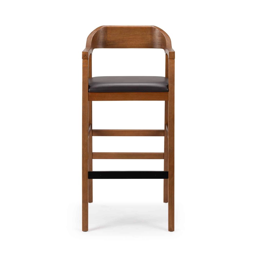 Boraam - Rasmus Wood Extra Tall Bar Stool - Chestnut Wire-Brush Finish - 78034 view 2