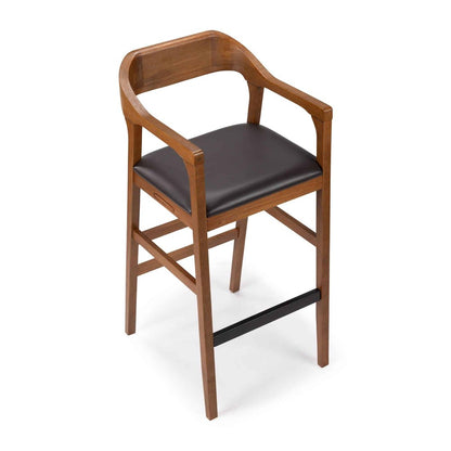 Boraam - Rasmus Wood Extra Tall Bar Stool - Chestnut Wire-Brush Finish - 78034 view 6