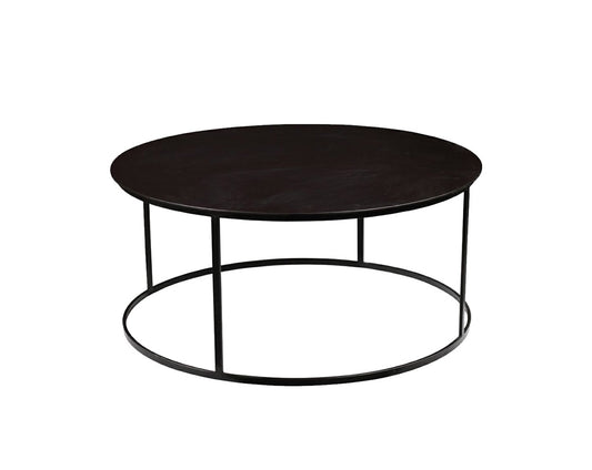 Boraam - Robertson Round Metal Coffee Table - Dark Brown Finish - 18107 veiw 1