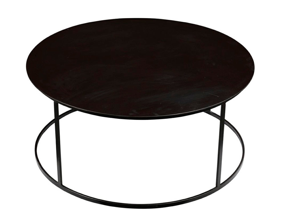Boraam - Robertson Round Metal Coffee Table - Dark Brown Finish - 18107 veiw 4