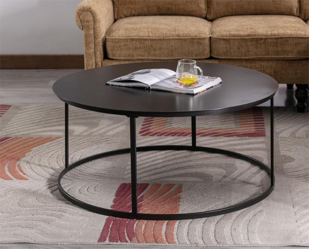 Boraam - Robertson Round Metal Coffee Table - Dark Brown Finish - 18107 veiw 6