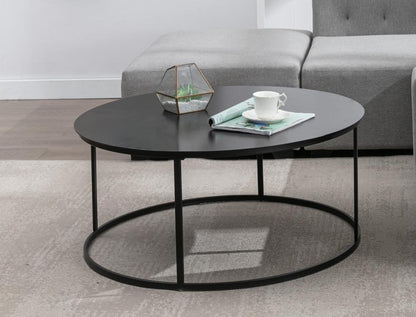 Boraam - Robertson Round Metal Coffee Table - Dark Brown Finish - 18107 veiw 7