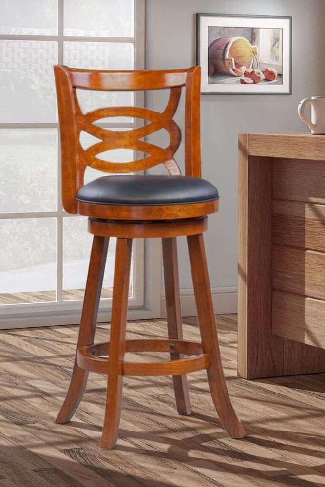 Boraam - Seina Swivel Bar Stool - Walnut - 61529 veiw 4