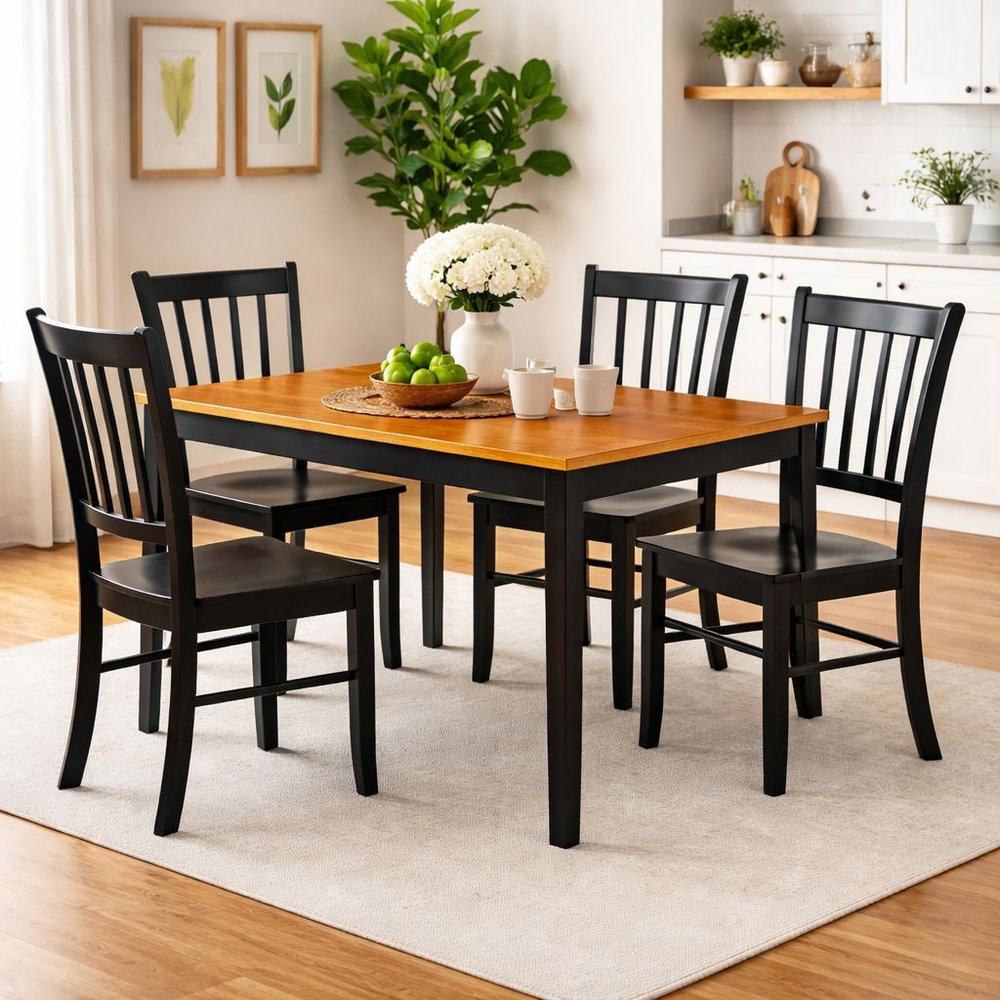 Boraam - Shaker 5-Piece Dining Set - Black - 86336 view 2