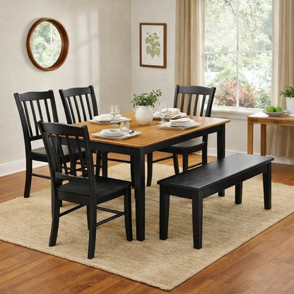 Boraam - Shaker 6-Piece Dining Set - Black - 86436 view 2