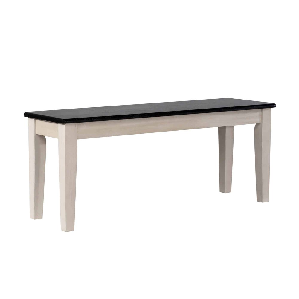 Boraam - Shaker Dining Bench - European Black Ash/Antique White - 30118 view 1