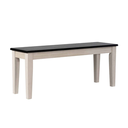 Boraam - Shaker Dining Bench - European Black Ash/Antique White - 30118 view 1