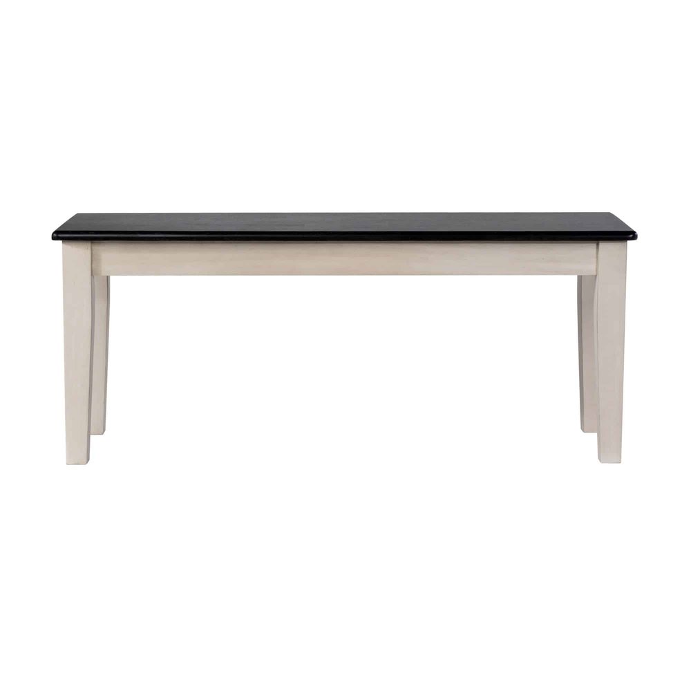 Boraam - Shaker Dining Bench - European Black Ash/Antique White - 30118 view 2