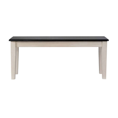 Boraam - Shaker Dining Bench - European Black Ash/Antique White - 30118 view 2