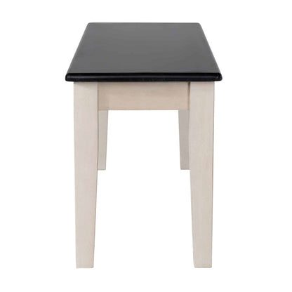 Boraam - Shaker Dining Bench - European Black Ash/Antique White - 30118 view 3
