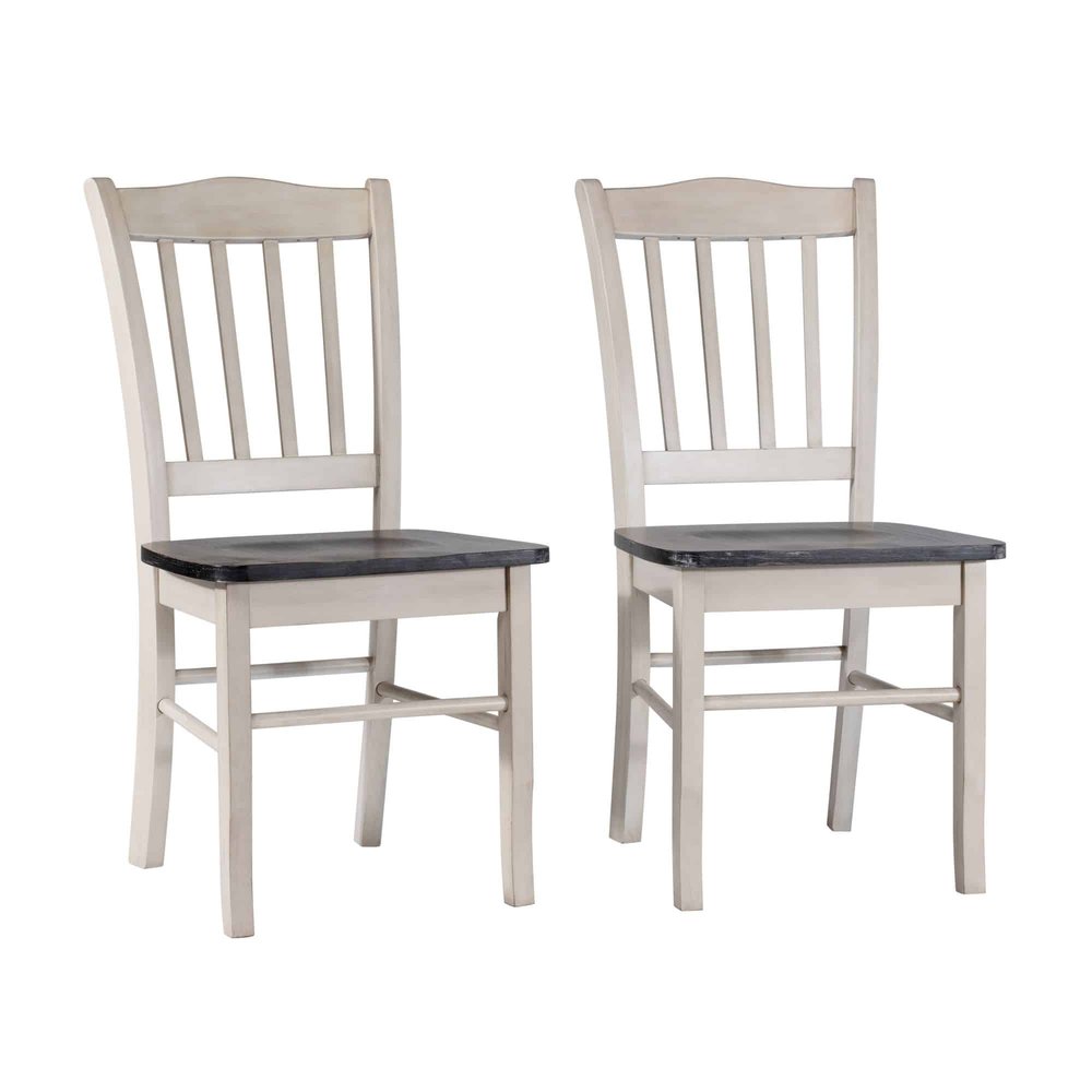 Boraam - Shaker Dining Chairs - European Black Ash/Antique White (Set of 2) - 30018 view 1