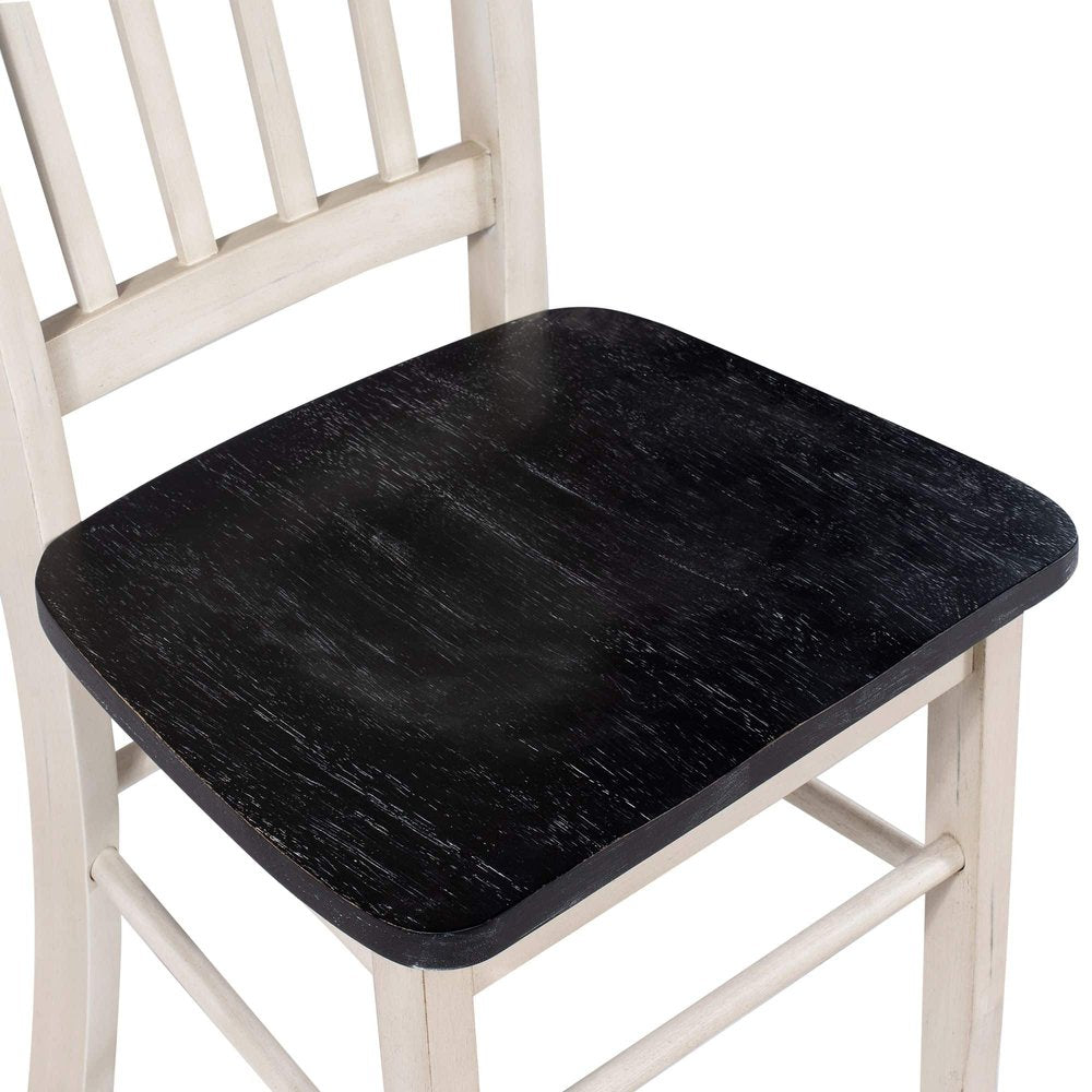 Boraam - Shaker Dining Chairs - European Black Ash/Antique White (Set of 2) - 30018 view 7