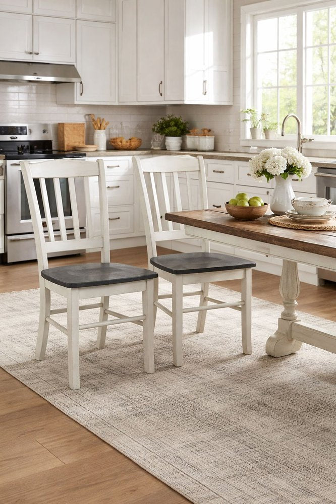 Boraam - Shaker Dining Chairs - European Black Ash/Antique White (Set of 2) - 30018 view 9