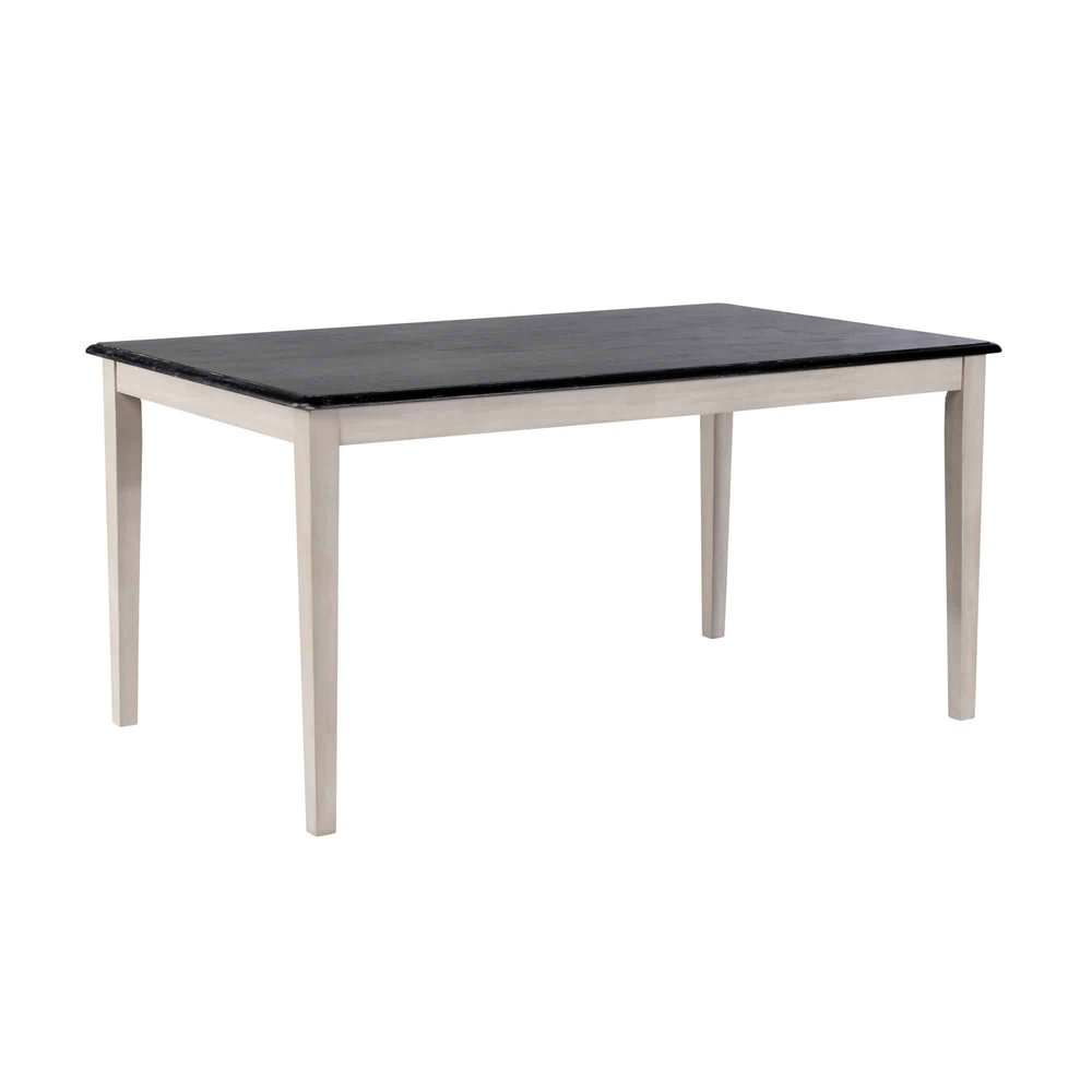 Boraam - Shaker Rectangular Wood Dining Table - European Black Ash/Antique White - 70436 view 1