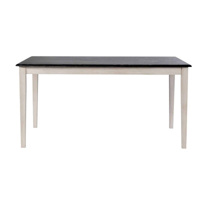 Boraam - Shaker Rectangular Wood Dining Table - European Black Ash/Antique White - 70436 view 2