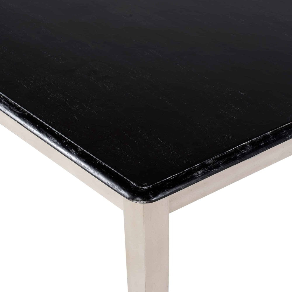 Boraam - Shaker Rectangular Wood Dining Table - European Black Ash/Antique White - 70436 view 4
