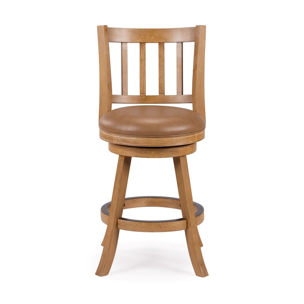 Boraam - Sheldon Swivel Counter Stool - Driftwood Wire-Brush - 78026 view 2