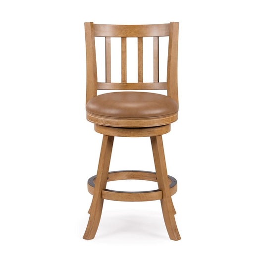 Boraam - Sheldon Swivel Counter Stool - Driftwood Wire-Brush - 78026 view 2
