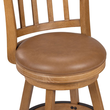 Boraam - Sheldon Swivel Counter Stool - Driftwood Wire-Brush - 78026 view 6