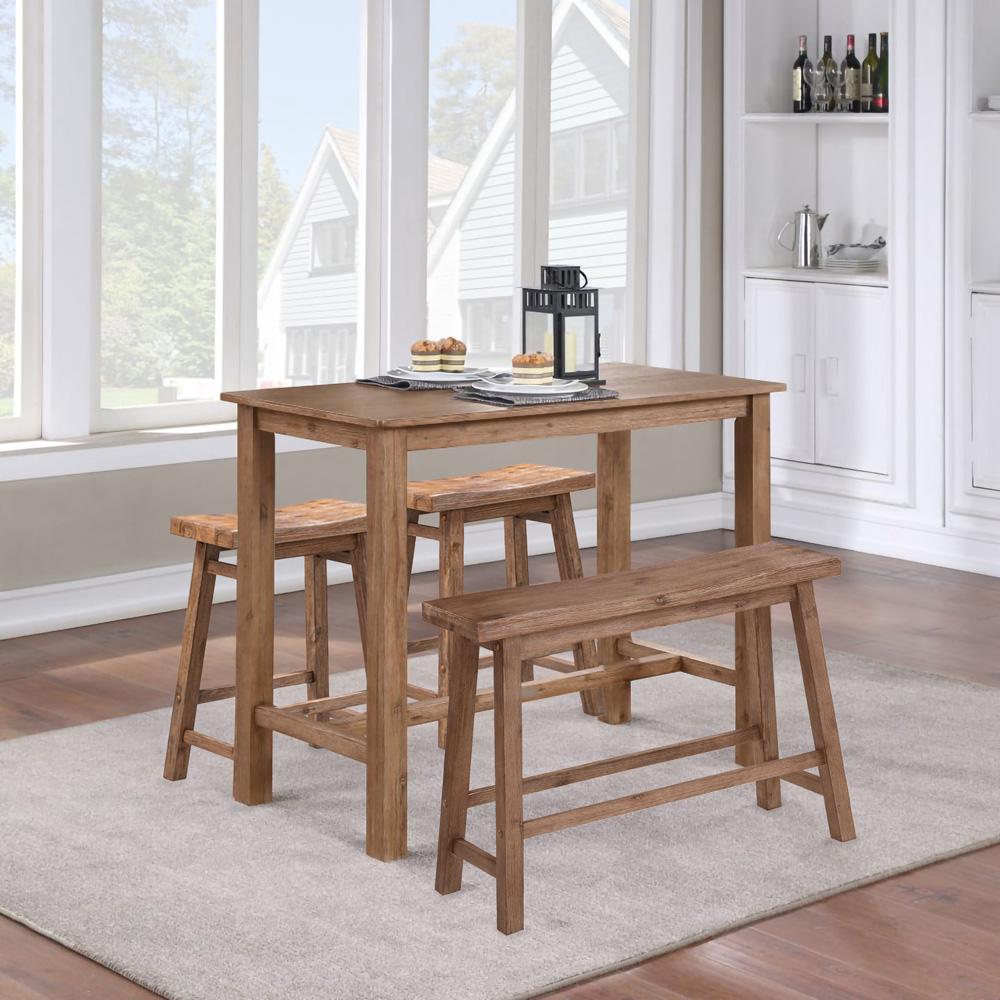 Boraam - Sonoma 4pc Pub Set - Barnwood Wire-Brush Finish - 75027 veiw 5