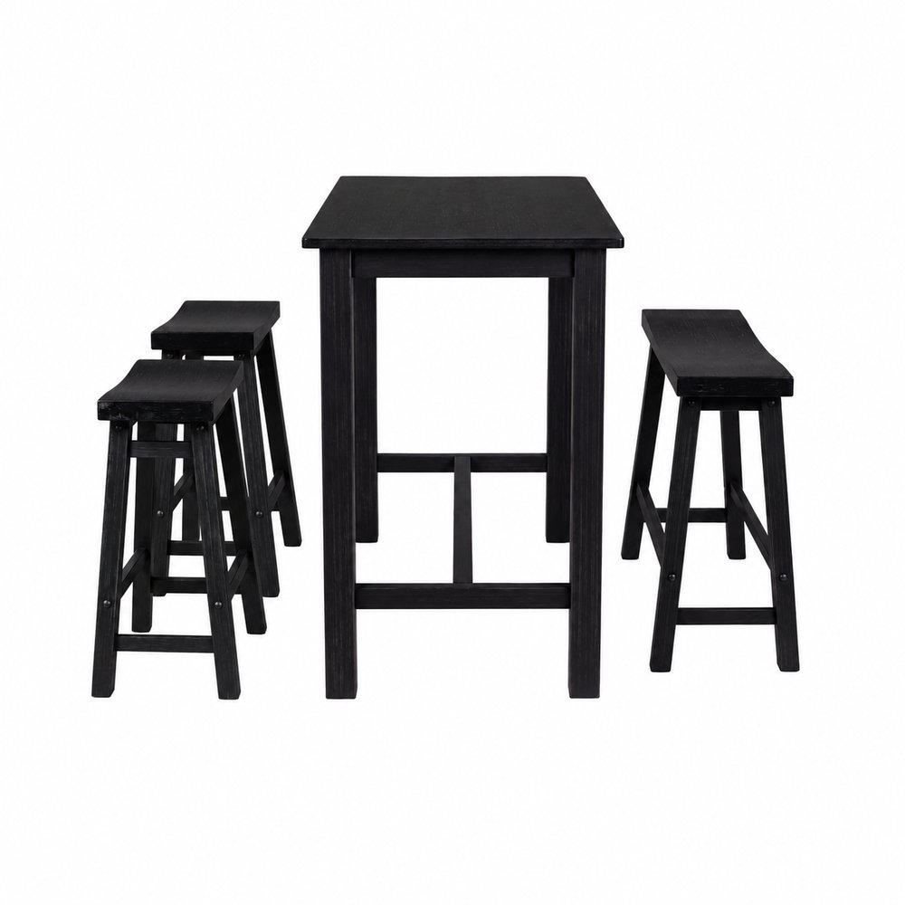 Boraam - Sonoma 4pc Pub Set - Black Charcoal - 75724 view 2