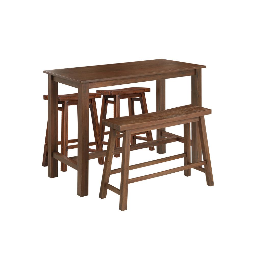 Boraam - Sonoma 4pc Pub Set - Chestnut Wire-Brush Finish - 75127 view 1