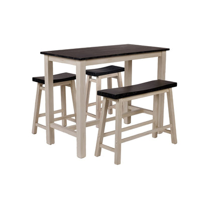 Boraam - Sonoma 4pc Pub Set - European Black/Antique White - 75725 view 1