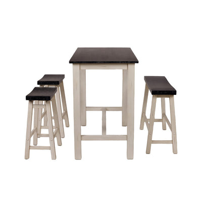 Boraam - Sonoma 4pc Pub Set - European Black/Antique White - 75725 view 2