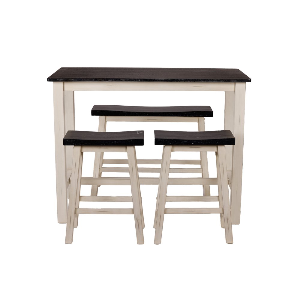 Boraam - Sonoma 4pc Pub Set - European Black/Antique White - 75725 view 3