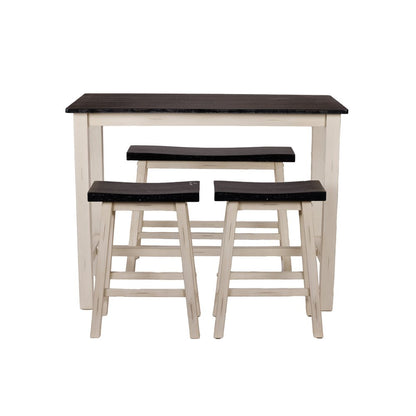 Boraam - Sonoma 4pc Pub Set - European Black/Antique White - 75725 view 3