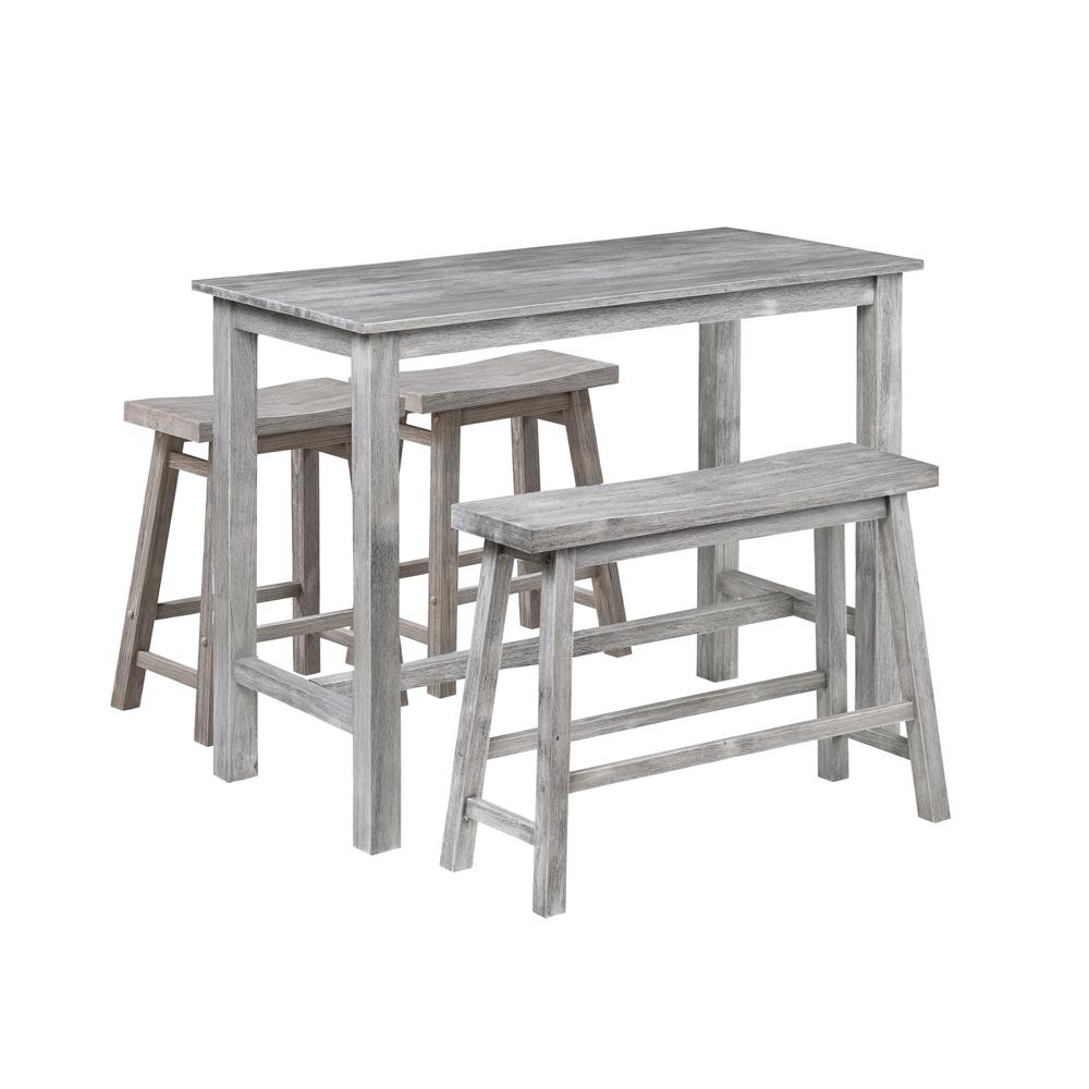Boraam - Sonoma 4pc Pub Set - Storm Gray Wire-Brush Finish - 75227 veiw 1