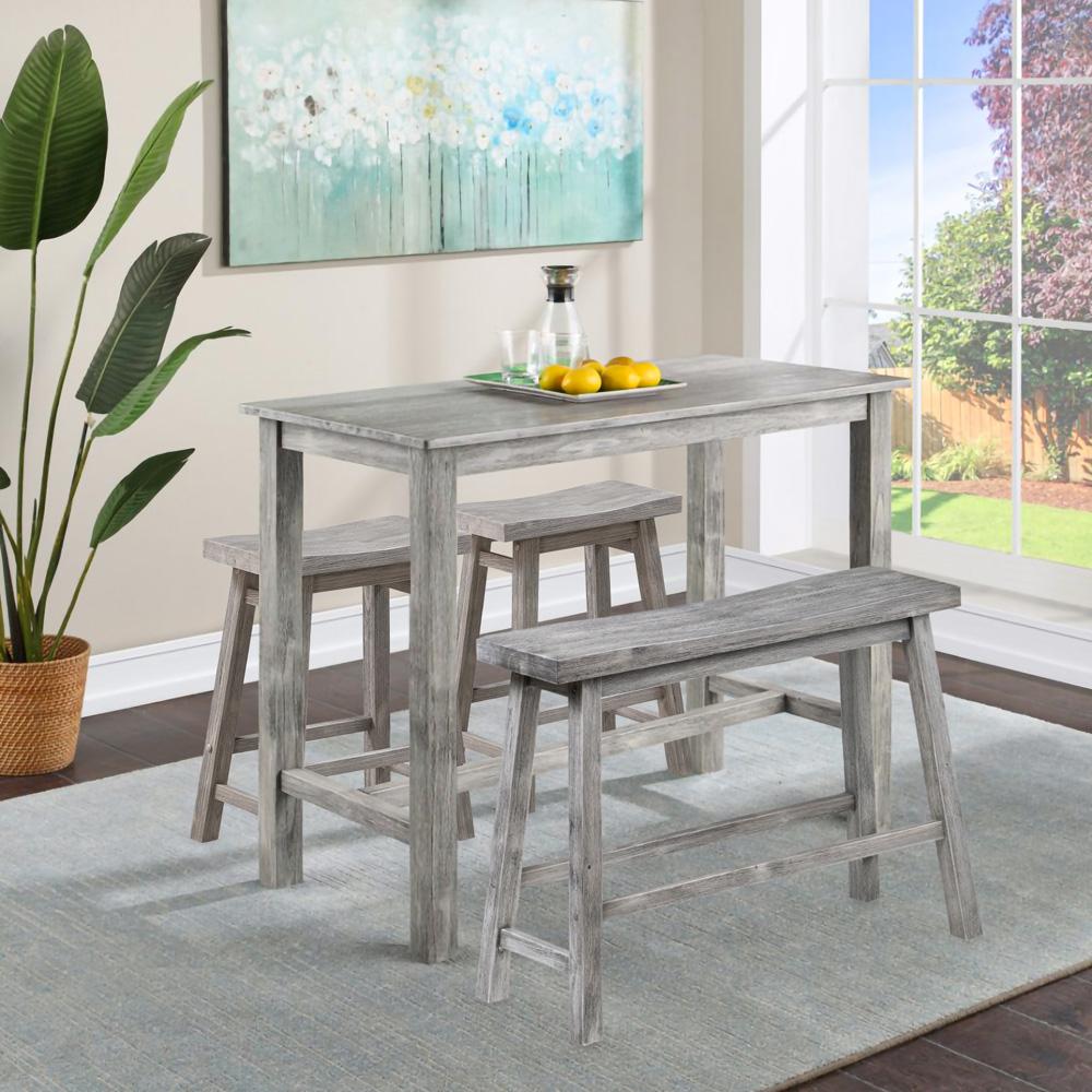 Boraam - Sonoma 4pc Pub Set - Storm Gray Wire-Brush Finish - 75227 veiw 8