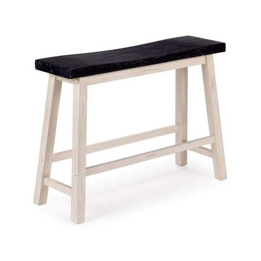 Boraam - Sonoma Backless Bench - Antique White/European Black - 75825 view 1